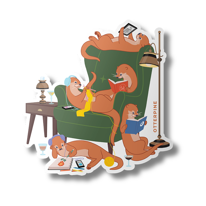 Otterpine Reading Party Sticker