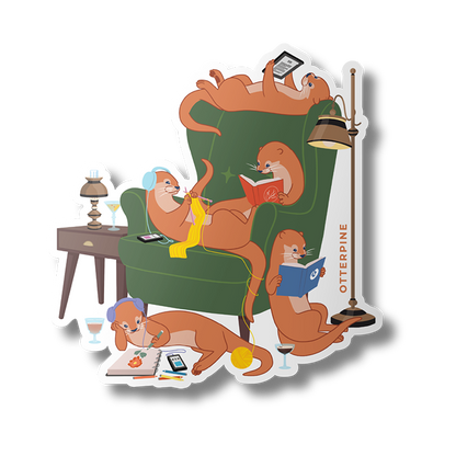 Otterpine Reading Party Sticker